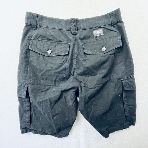 LRG Lifted Research Group Cargo Shorts Mens 30 Black Ripstop Utility Tactical - Picture 8 of 10