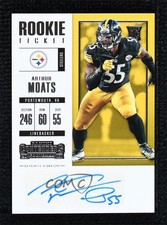 2017 Contenders Rookie Ticket/Rookie Ticket Variation Arthur Moats Auto 0s1o