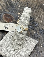 Barse Rough Mint Quartz Ring- Bronze- 7-NWT