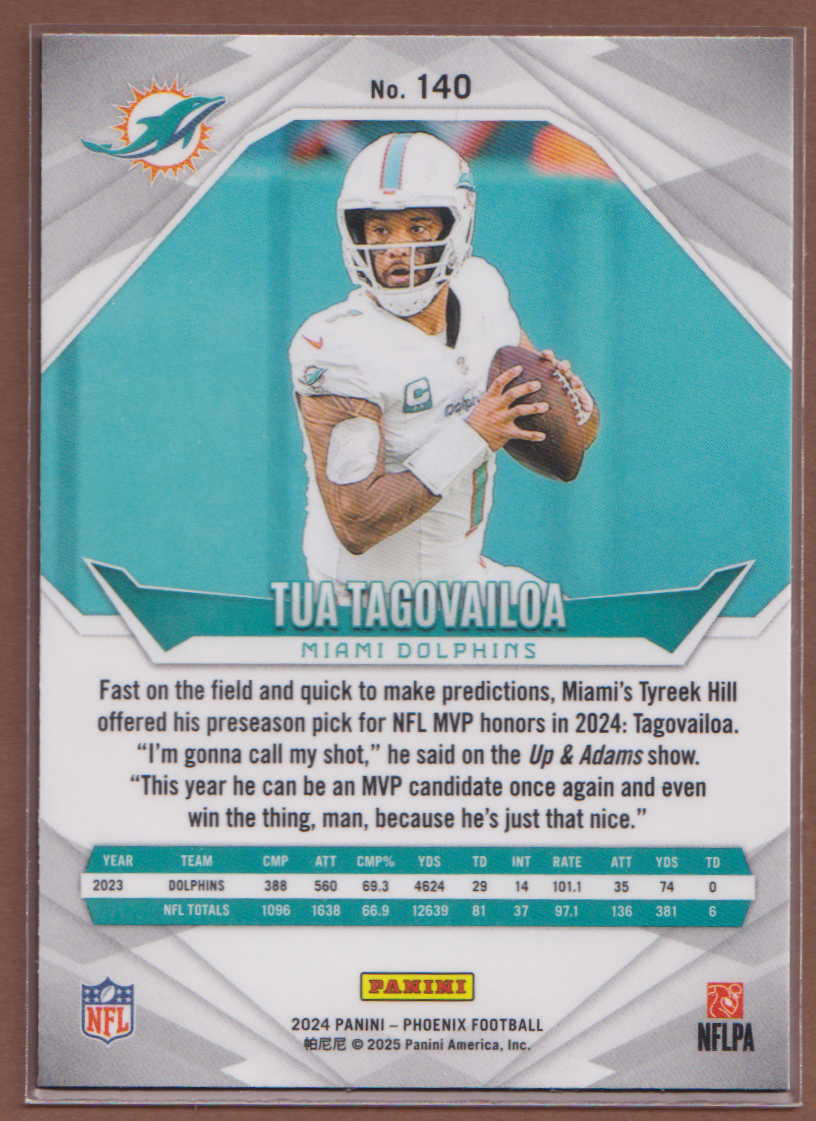 Tua Tagovailoa #140 2024 Panini Phoenix Lazer Prizm -Miami