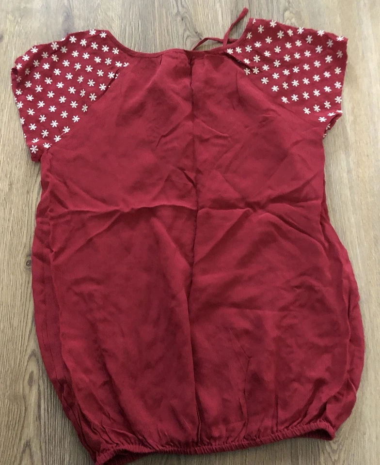 John Rocha Ladies Red Gypsy Style Top Size 10 - Image 2 of 4