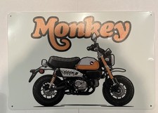 Honda Monkey 125 Plaque Métal Décoration 
