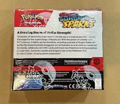 Pokemon Surging Sparks Booster Box Sealed! Brand New! Fast Shipping! Small  Tear | eBay
