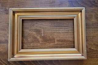Bilderrahmen Holz alt Gold