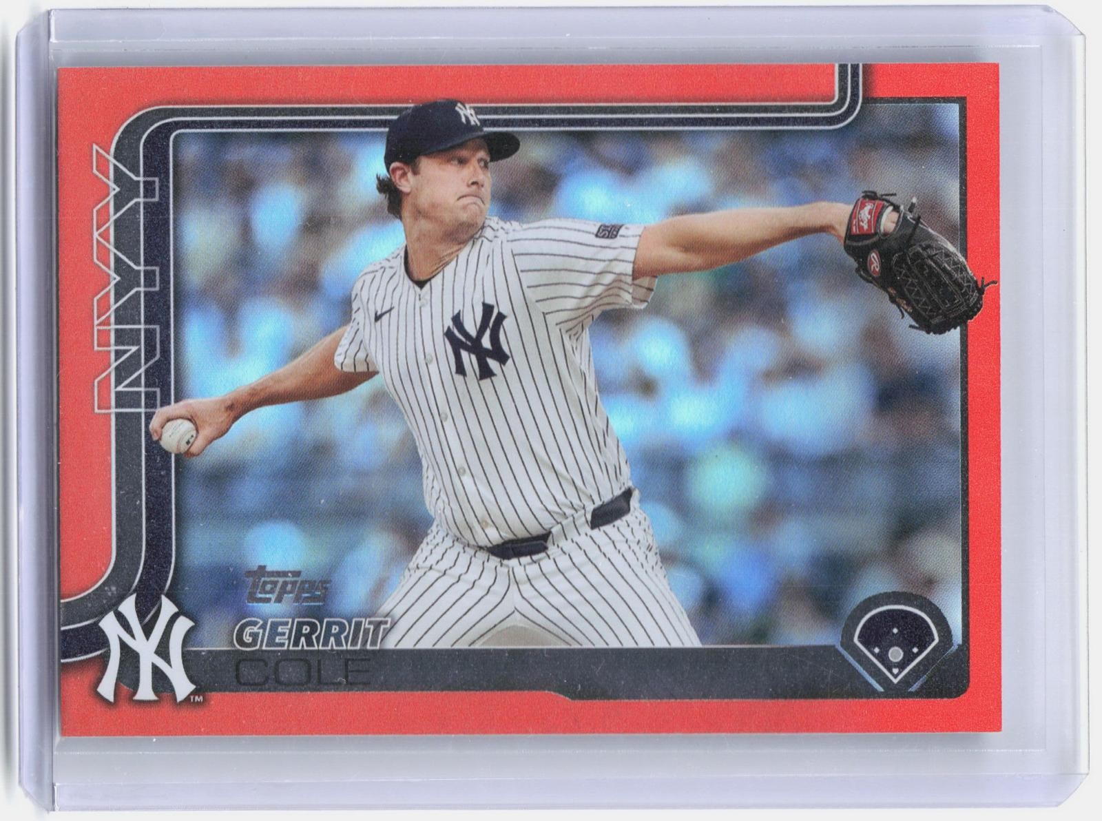 2025 Topps #187 Gerrit Cole Orange Holo Foil #/25