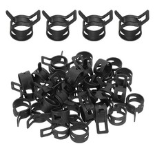 32 Pcs Spring Band Hose Clamps for 10.8-11.9mm OD 0.4" 10mm ID Black
