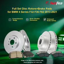 Full Set Disc Rotors+Brake Pads for BMW 4 Series F32 F36 F82 2013-2021