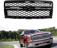Front Upper Bumper Grille Gloss Black Honeycomb Replacement For Silverado 1500 L Front Upper Bumper Grille Gloss Black Honeycomb Replacement For Silverado 1500 L