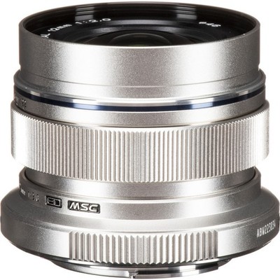 Olympus M.Zuiko Digital ED 12mm f/2 Lens Prime (Silver)