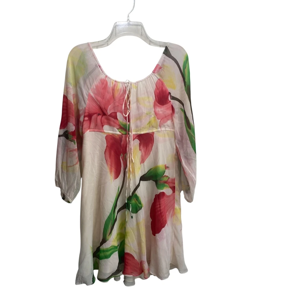 Alice + Olivia 100% Silk Cottagecore Fairy Dress XS Trapece Sheer Party Chiffon - Image 4 of 4
