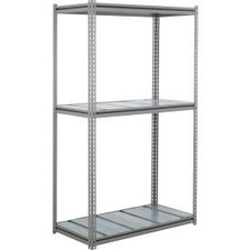 Industrial 3 Shelf Heavy Duty Boltless Shelving Z Beam Starter 60Wx48Dx84H