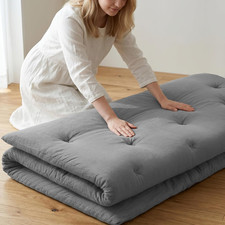 Japanese Floor Futon Mattress Queen Size 80"X 60", 100% Cotton Cover