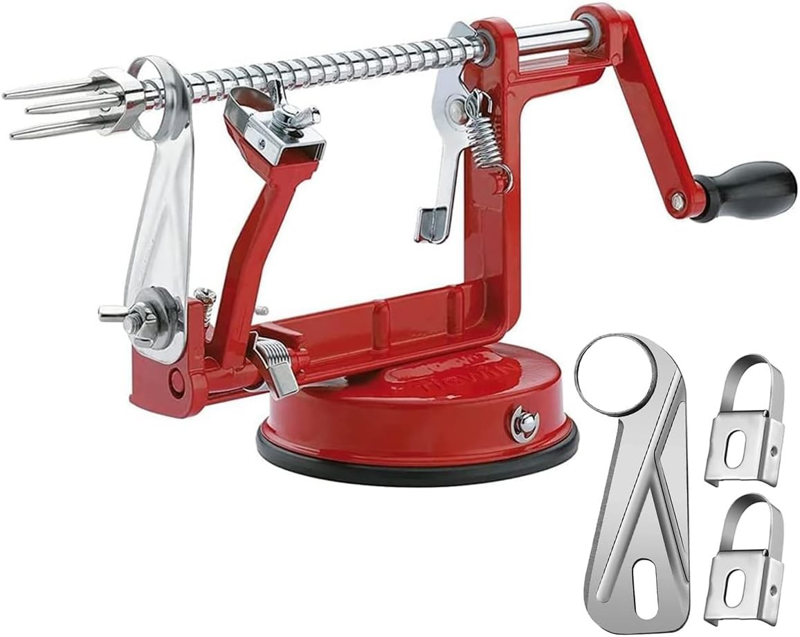 Apple Peeler Corer, Long lasting Chrome Cast Magnesium Alloy Apple Peeler Slicer
