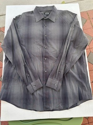 Apt. 9 Men's Black and Gray Micro-Check Dress Shirt