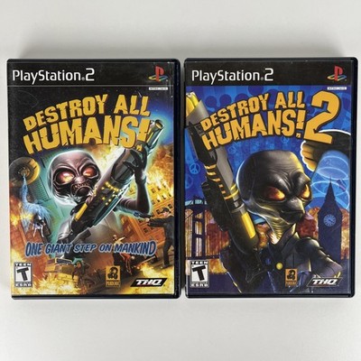 Destroy All Humans 1 & 2 Sony Playstation 2 PS2 Game Bundle Manuals Included