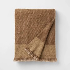 50"x60" Tonal Woven Boucle Throw Blanket Tan - Threshold designed with Studio