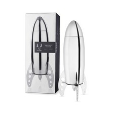 Viski Rocket Cocktail Shaker With Strainer Bar Set For 24oz, Stainless Steel 