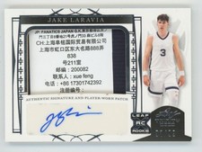 Jake Laravia 2023-24 Leaf Trinity Patch RC Auto /99 Tag #PA-JL1
