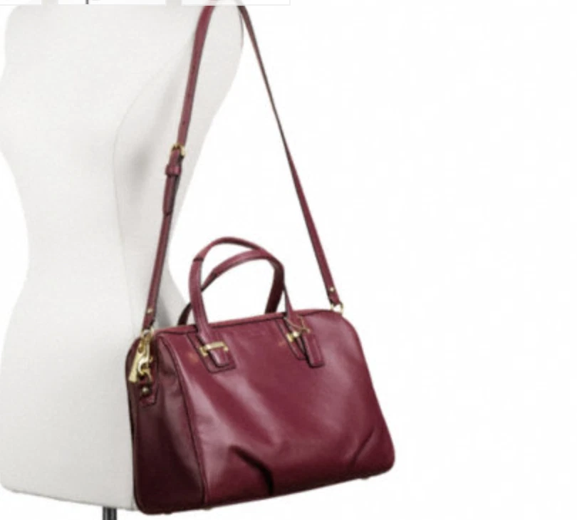 BOLSO CARTERA COACH TAYLOR CUERO ROJO/VINO/LATÓN/BORDEAUX Foto 4 de 4