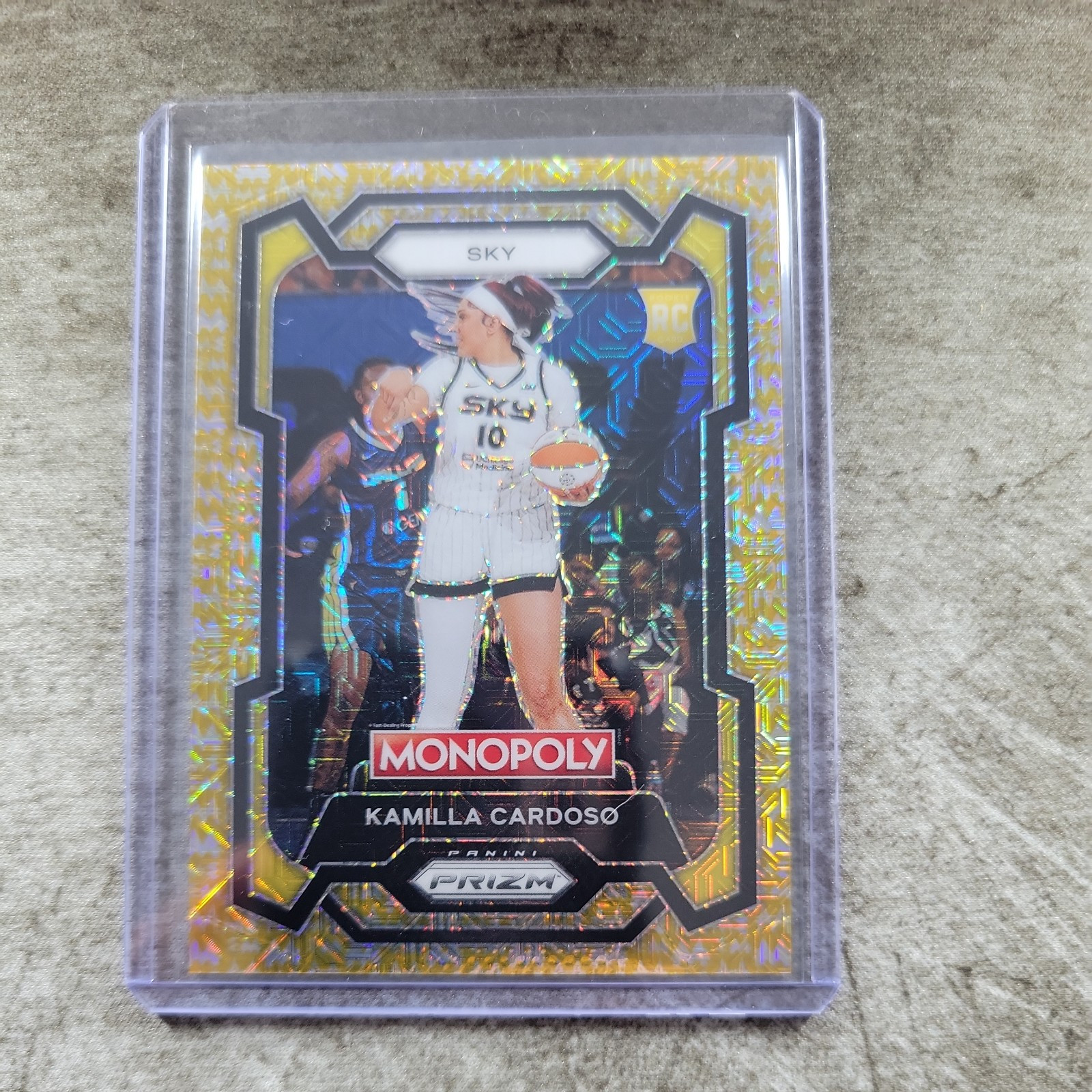 2024 Panini Prizm Monopoly WNBA #2 Kamilla Cardoso Gold Millionaire Shimmer /500