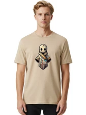 Robot-Hand Mens Graphic Tee, 100% Cotton, Casual Summer Wear