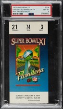 1977 Super Bowl XI Ticket Stub PSA 8 POP 6 Oakland Raiders Vikings John Madden