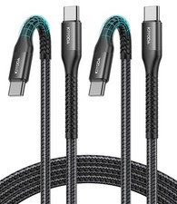 2Pack USB C to USB C Cable 60W Fast Charging 10FT CarPlay iPhone 18/17/16/15,