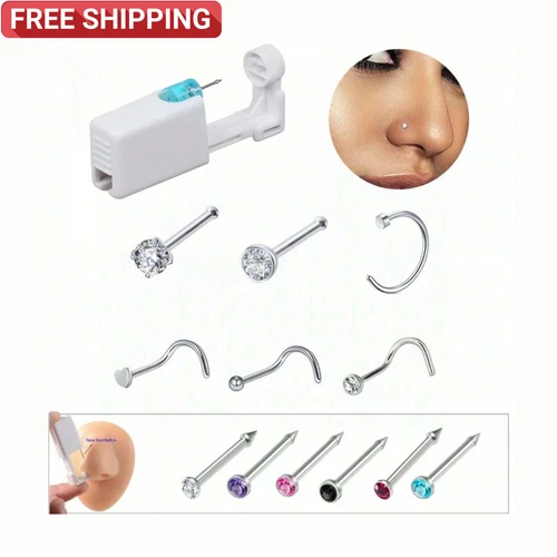 Nose Piercing Gun Self-Piercing Rivet Gun For Nose Ear Painless Piercing Gun7 X  - product listing photo