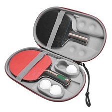 Carrying Case for 2 Ping Pong Paddles, 4 Balls, Table Tennis Travel Storage