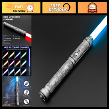 Pro Light Saber with Smooth Swing, Metal Hilt, 16 Sound Fonts, 32in RGB Blade -