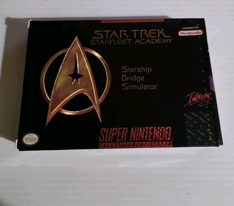 Star Trek: Starfleet Academy (SNES) COMPLETE CIB Tested/Authentic
