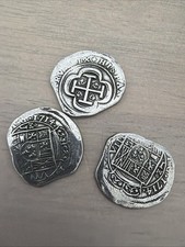 Reales Pirate Shipwreck Coin Retro Pewter Charms Spanish Treasure Set Of 3