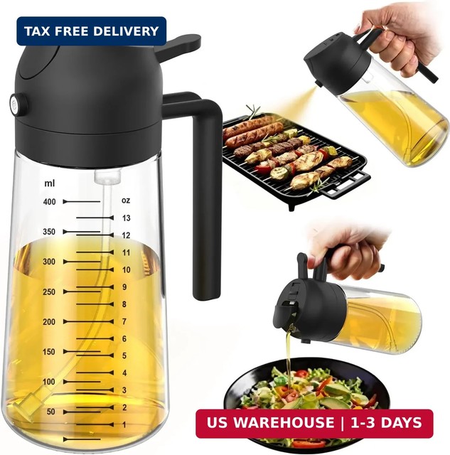 TrendPlain Glass Olive Oil Sprayer (16oz)