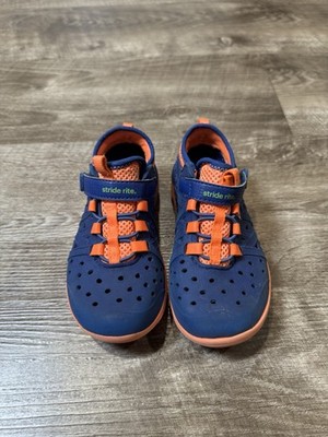 Stride Rite Made 2 Play Boys Sneaker Sandal Water Shoes Blue Orange Sz 111