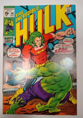 Incredible Hulk #141 - 1st Appearance Doc Samson Marvel Key Comic VF High Grade