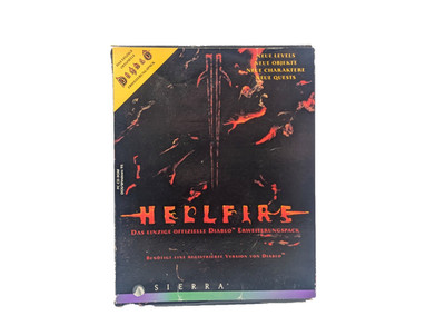 Hellfire Diablo  PC Big Box Erweiterung Sierra IBM CD Rom Vintage Kratzerfrei