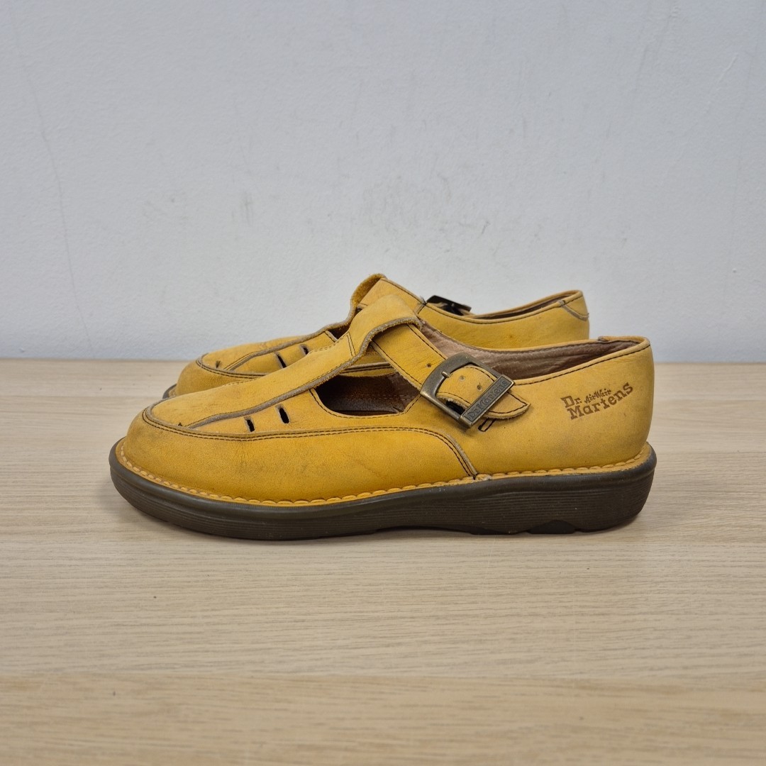 Dr Martens Vintage Polley Dolly Brown Leather Buckle Mary Jane