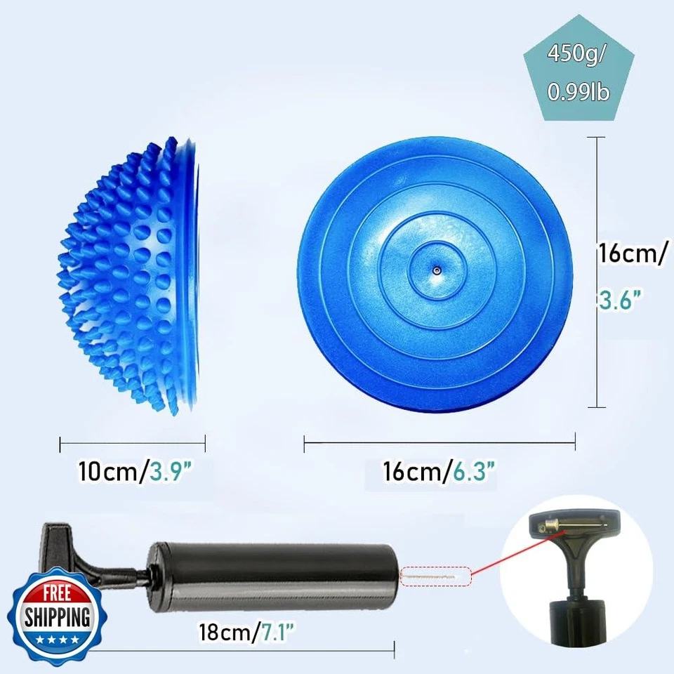 2 ШТ. Подушки для Баланса Ежа, Мяч для Пилатеса с Прыщами, Половина Колючих Фитнес-куполовину - Изображение 2 из 4
