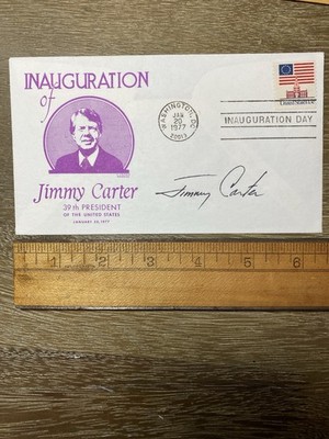 First Day Cover JIMMY CARTER SIGNED FDC, 39TH U. S. PRESIDENT 1977 Inauguration