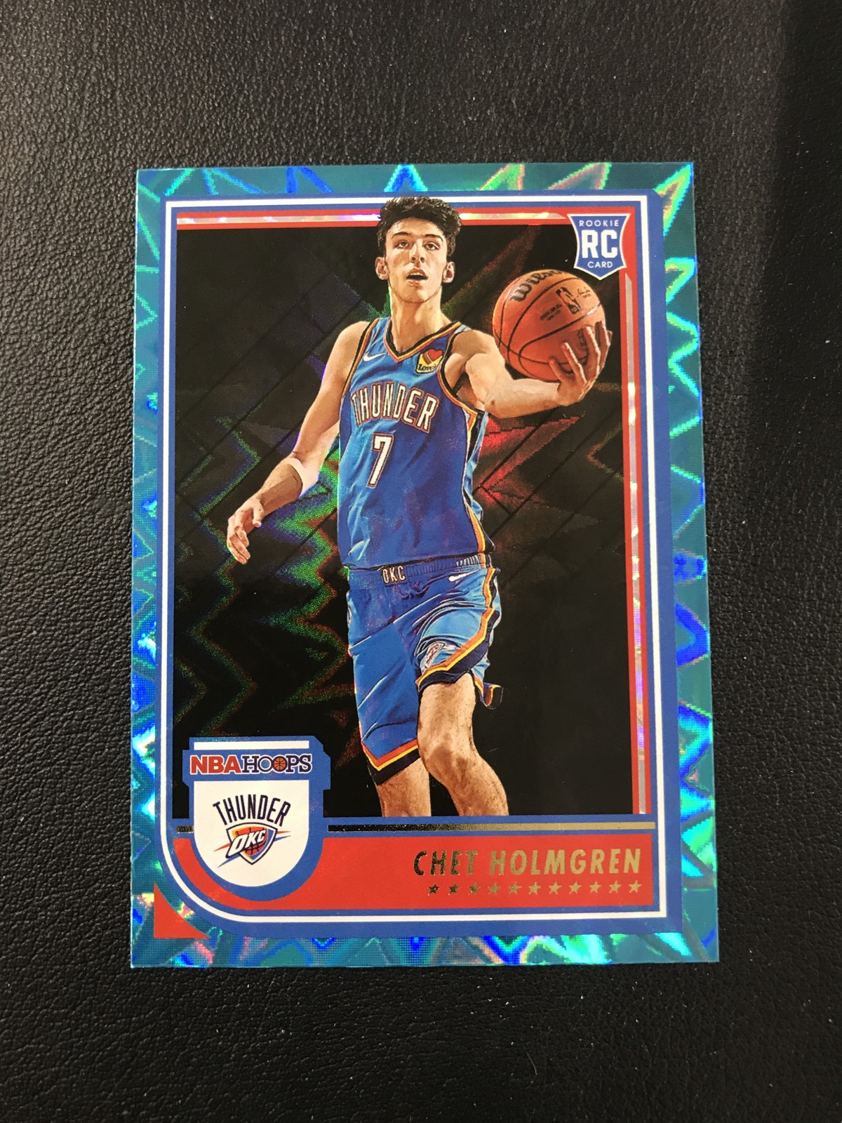 2022-23 Hoops #232 Chet Holmgren Teal Explosion Oklahoma City Thunder