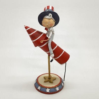Lori Mitchell Dapper Dan the Rocket Man July 4th Americana Folk Art  Figurine