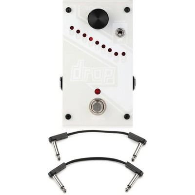 DigiTech Drop Polyphonic Drop-tune Pitch-shift Pedal with EBS Flat Patch Cables