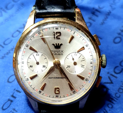 Vintage 1960 PIMAX Chronograph LANDERON Cal.248-Watch CALATRAVA.mm 37.5\41.5.