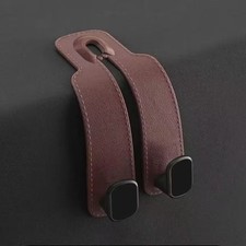 Car Seat Back Double Hook Leather Headrest Hook Car Storage Organiser Bag Hooks