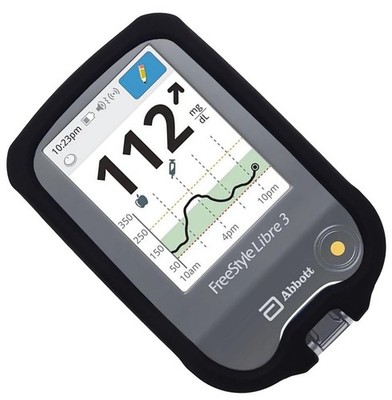 No-slip Silicone Case for Freestyle Libre 3 Freestyle Libre 2 (Black) Black