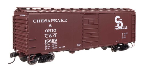 Walthers Mainline ~ Escala HO ~ 40' PS-1 Boxcar ~ Chesapeake & Ohio C&O #15698 | Zustand: New