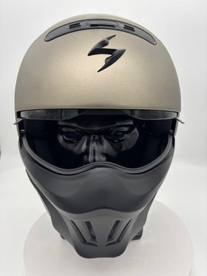 New Scorpion Exo Covert Open Face Helmet Motorcycle Titanium Size Large