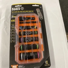 Klein Tools 65619 Flip-10 Deep Metric Heavy Duty Impact Socket Set     