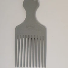Vintage Goody Plastic Grey  Crocodile Textured Hair Pick Comb Lift 90s