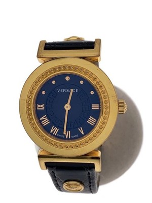 VERSACE Vanity Greca Quartz Women's Watch From Japan G0305